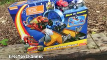 BLAZE AND THE MONSTER MACHINES Monster Dome Playset Unboxing with Monster Trucks