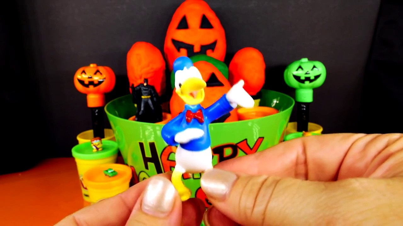 Halloween Giant Play Doh Surprise Eggs Spongebob Superhero Plants vs Zombies Cars Egg Toys