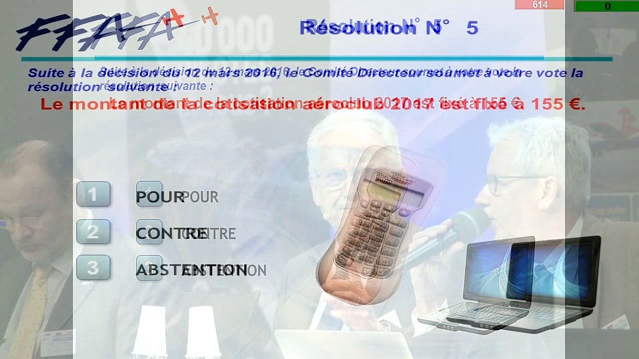 10-FFA AG 2016 Bordeaux-MONTANT DE LA COTISATION AEROCLUB 2017 + VOTE