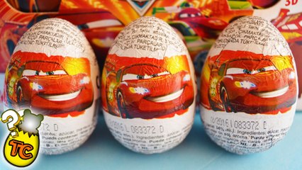 DISNEY CARS 2 LIGHTNING MCQUEEN SURPRISE EGGS OPENING TOYS FOR CHILDREN | Toy Collector