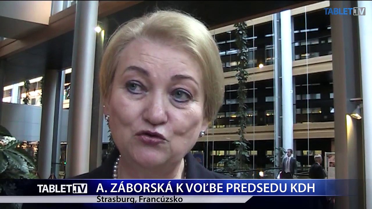 Štrasburg: Reakcia Anny Záborskej na vstup Alojza Hlinu do KDH
