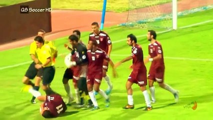 Referee fight against players and give them red cards funny football