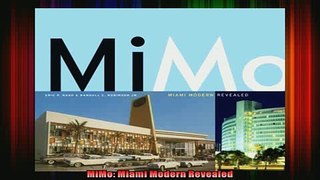 Read  MiMo Miami Modern Revealed  Full EBook
