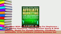 PDF  Niche Sites With Affiliate Marketing For Beginners  Niche Market Research Cheap Domain Read Full Ebook