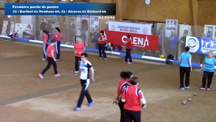 Première partie de poules, sixième étape du Super 16 Féminin, Sport Boules, Caen 2016