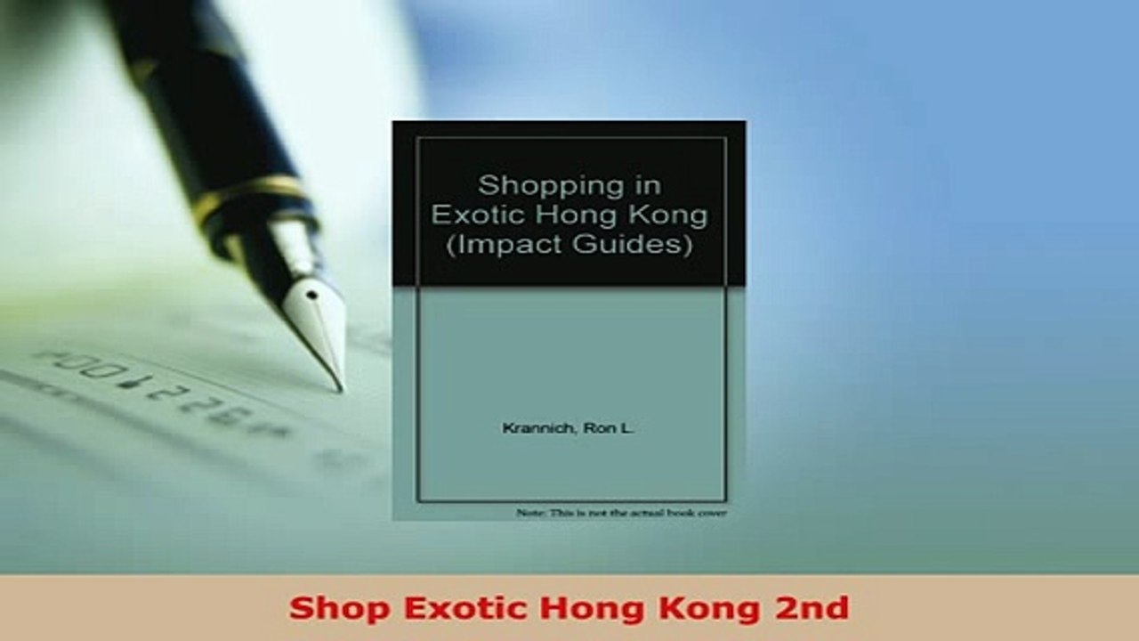 PDF  Shop Exotic Hong Kong 2nd Read Online
