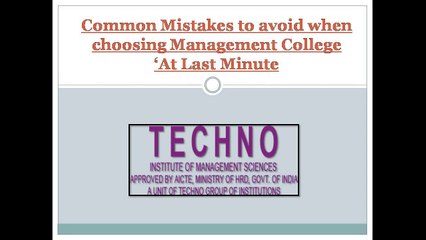 Best Management College ‘At Last Minute’