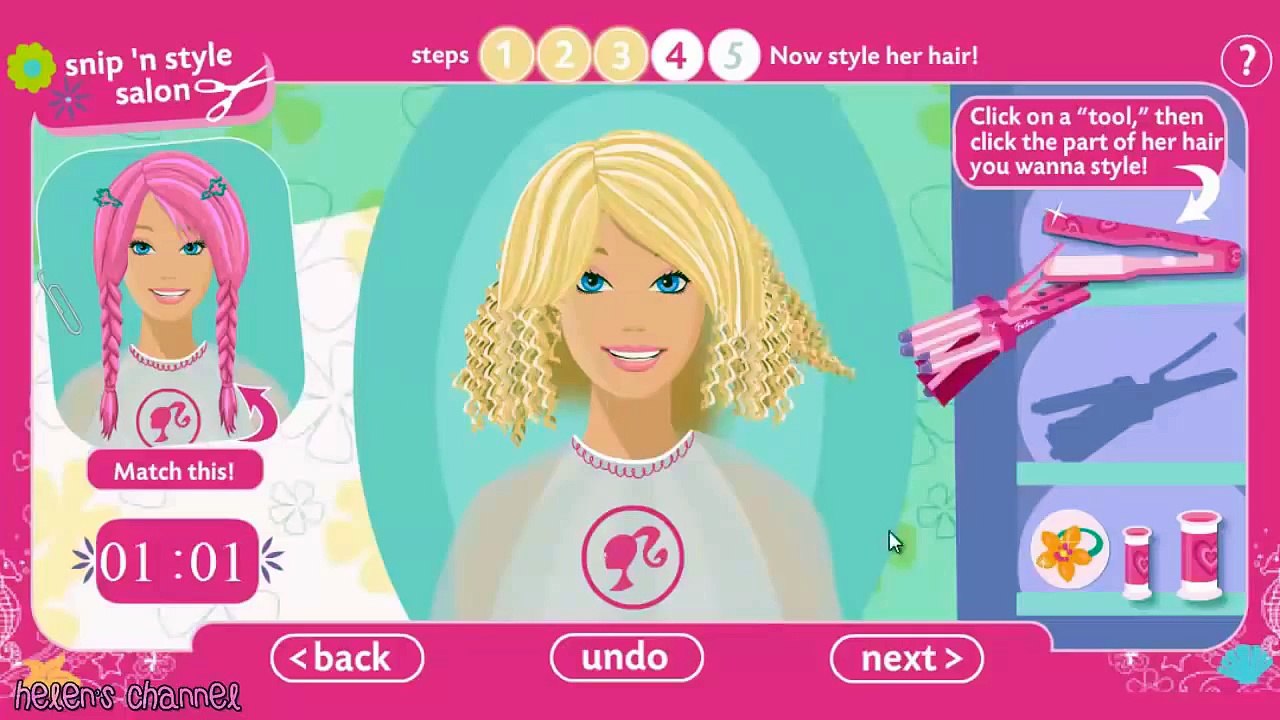 BARBIE - Barbie Snip n Style Salon | English Episode Full Game | BARBIE (Game for Children)