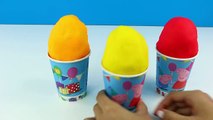 Peppa Pig Play Doh Clay Surprise Eggs Ice Cream Cups Disney Frozen Spiderman Inside out