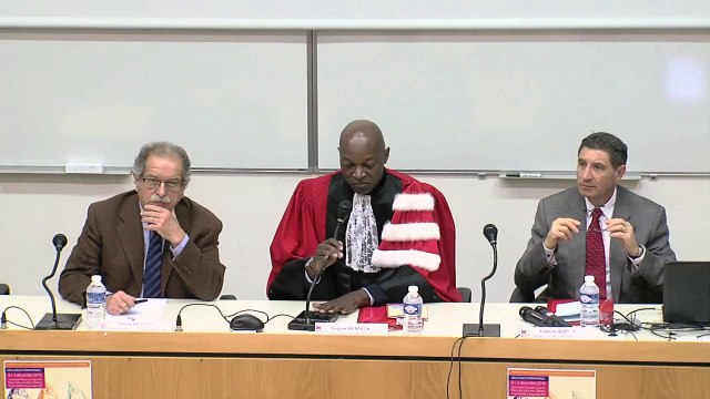 IDETCOM_Rire, droit et société_1_Allocutions d’ouverture et propos introductifs : H. KENFACK, Doyen de la Faculté de Droit, F. QUEROL, Doyen de la Faculté d’Administration et Communication, S. REGOURD, Directeur de l'IDETCOM, et D. GUIGNARD, Toulouse 1