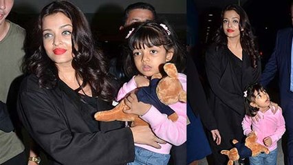 Aishwarya Rai, Aaradhya Make A Fashion Statement, Sydney Airport
