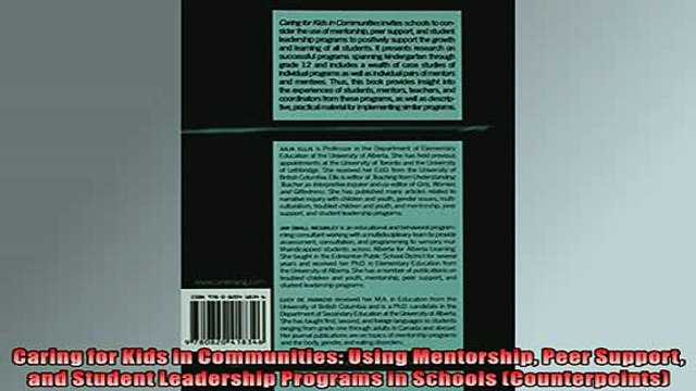 FREE DOWNLOAD Caring for Kids in Communities Using Mentorship Peer Support and Student Leadership FREE BOOOK ONLINE