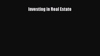 [Read book] Investing in Real Estate [Download] Online