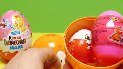 Bubble Guppies Stacking Cups with Maxi Kinder Surprise Eggs Baby Toys