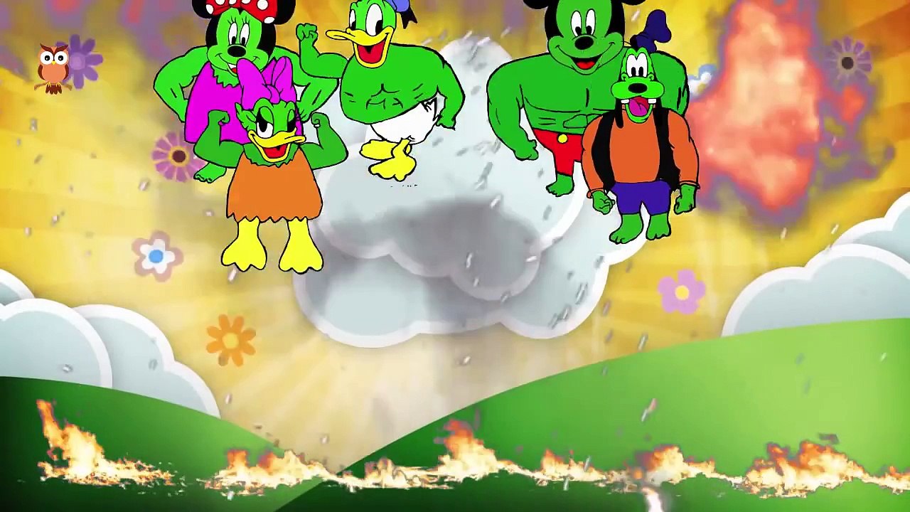 Mickey Mouse Hulk & Donal Duck Hulk ★ Family Finger Nursery Rhymes Lyrics