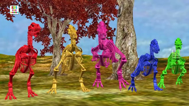 Crazy Dinosaur Skeleton Finger Family | Dinosaur Family Cartoon 3D Nursery Rhymes for Children
