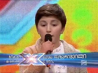 12 years old boy sings Earth Song (Michael Jackson) X Factor (Georgia)