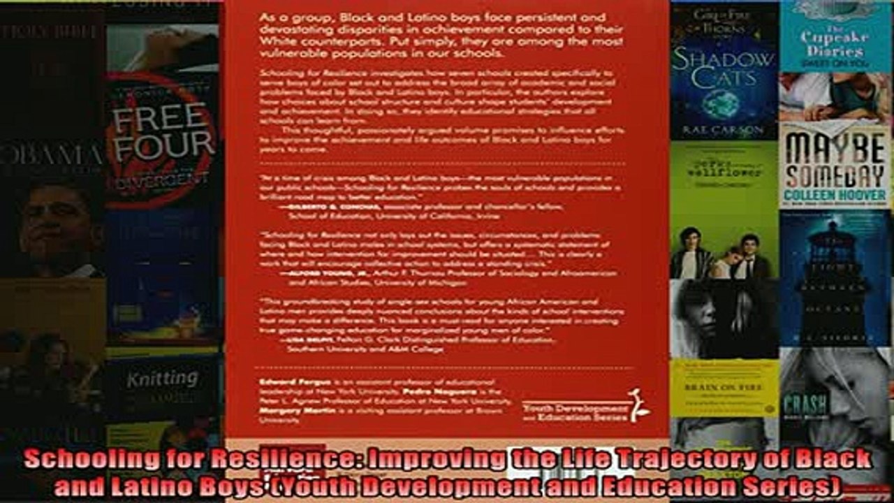 Free PDF Downlaod  Schooling for Resilience Improving the Life Trajectory of Black and Latino Boys Youth READ ONLINE