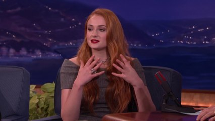 Sophie Turner Got Caught Licking A Tyrion Mask  - CONAN on TBS