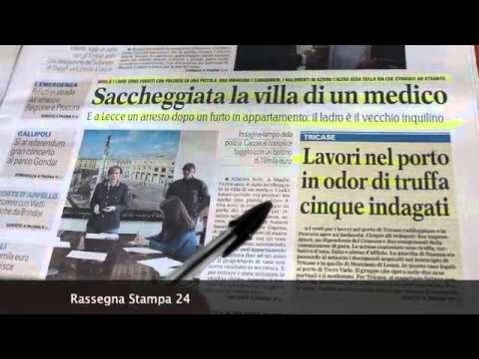 Rassegna Stampa 13 Aprile 2016 - leccenews24 -