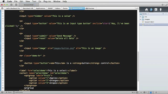 Web Form Design and Development 2.Form Elements Overview - Part 2