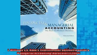 READ book  J WilliamssS Hakas 15thfifteenth editionFinancial  Managerial Accounting  BOOK ONLINE