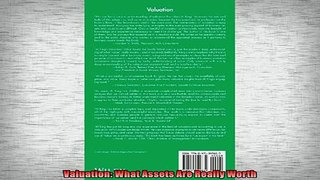 READ book  Valuation What Assets Are Really Worth  FREE BOOOK ONLINE