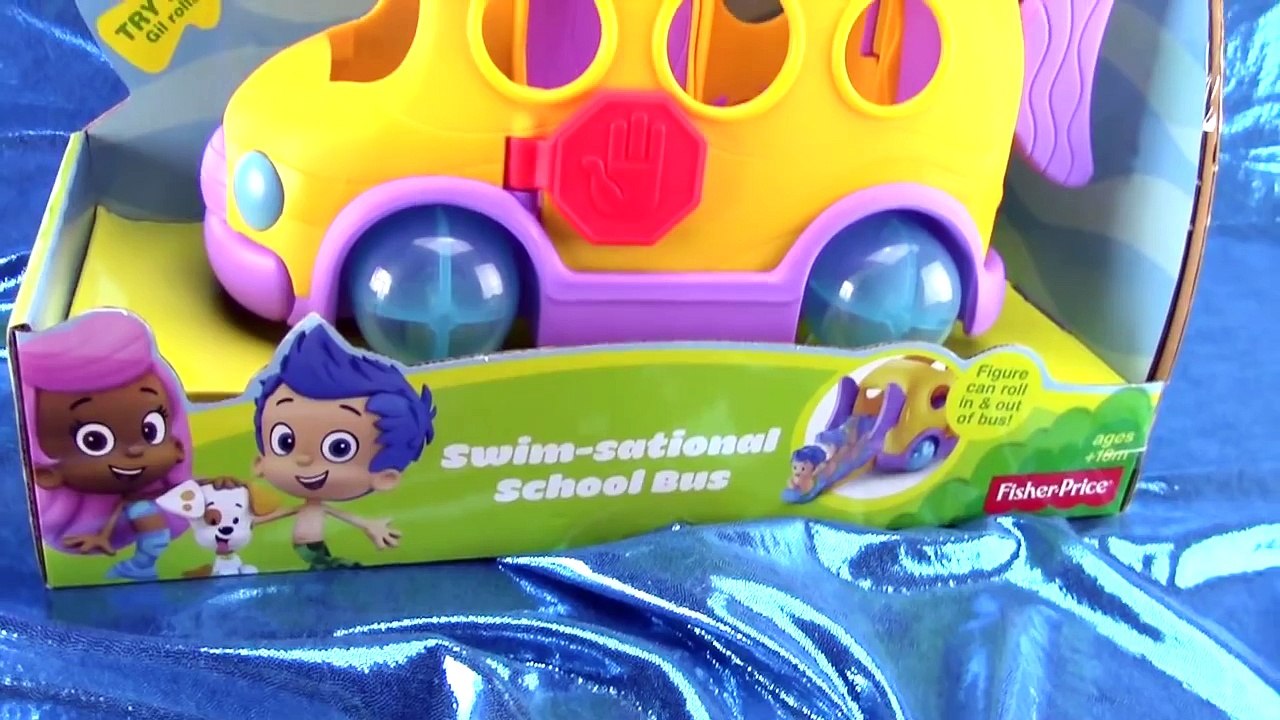 Nickelodeons Bubble Guppies Swim-sational School Bus Toy Review Box Open by HobbyKidsTv
