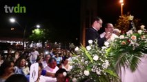 Fiéis recebem imagem de Nossa Senhora Aparecida