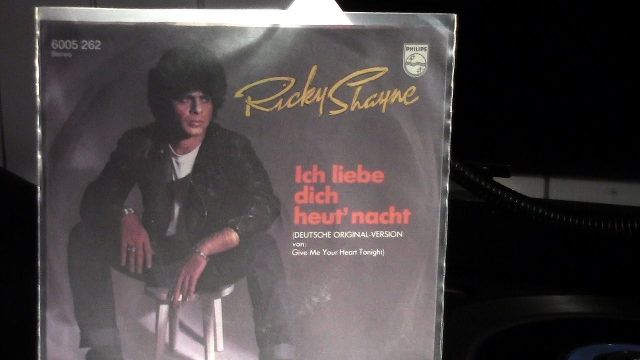 RICKY SHANE auf PHILIPS 6007 262 mit dem Titel 'Ich liebe dich heute nacht' Vö 1982