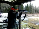 Shooting a 30-06 hunting rifle Shell hits the camera.