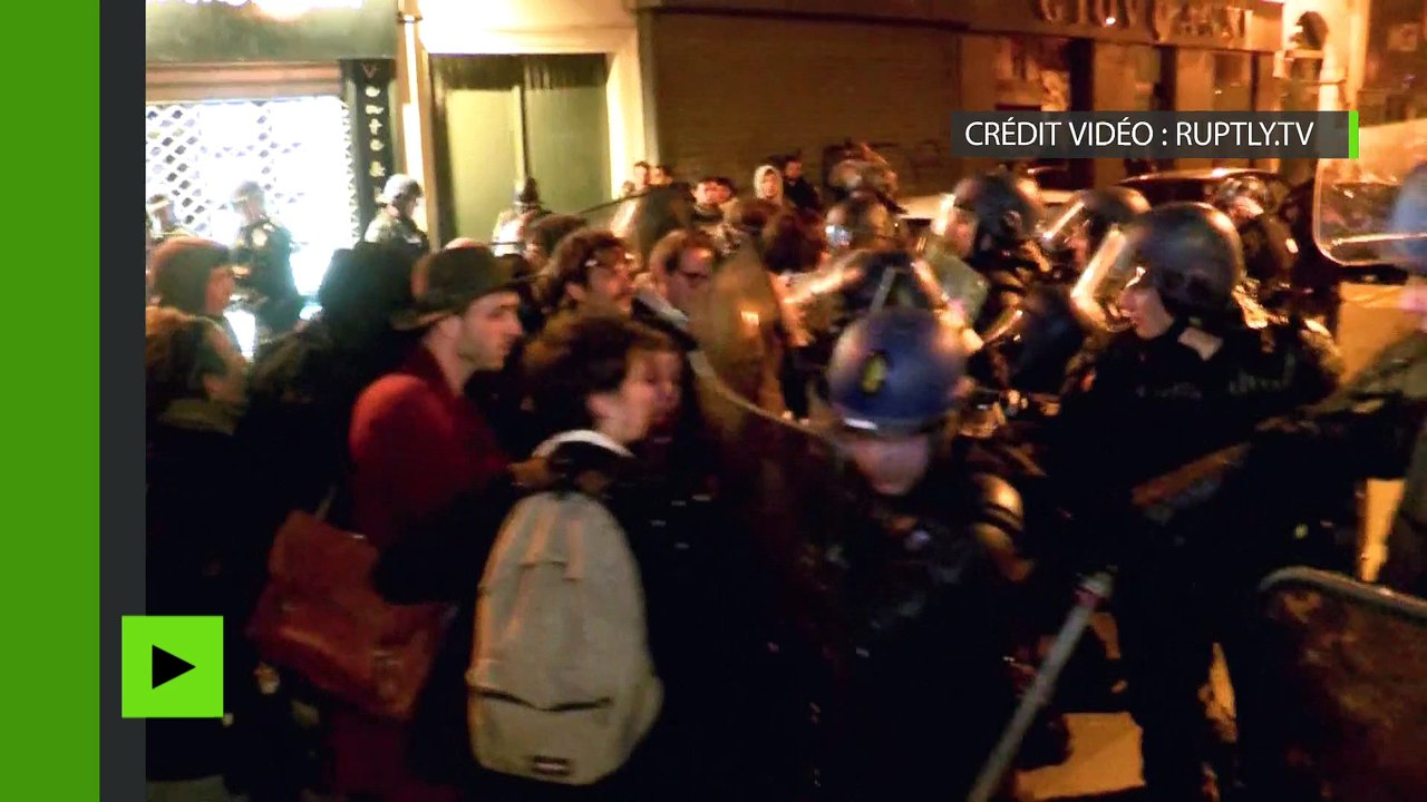 Gaz lacrymogènes lors de Nuit Debout à la gare Saint-Lazare