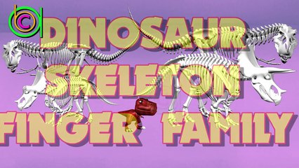 Crazy Dinosaur Skeleton Finger Family For Children in 3D