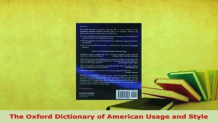 PDF  The Oxford Dictionary of American Usage and Style Read Full Ebook