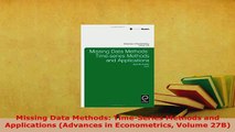 Download  Missing Data Methods TimeSeries Methods and Applications Advances in Econometrics Download Full Ebook