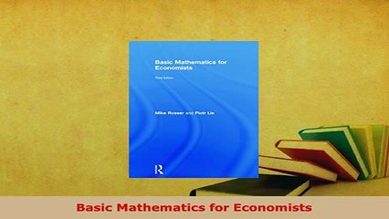 PDF  Basic Mathematics for Economists PDF Full Ebook