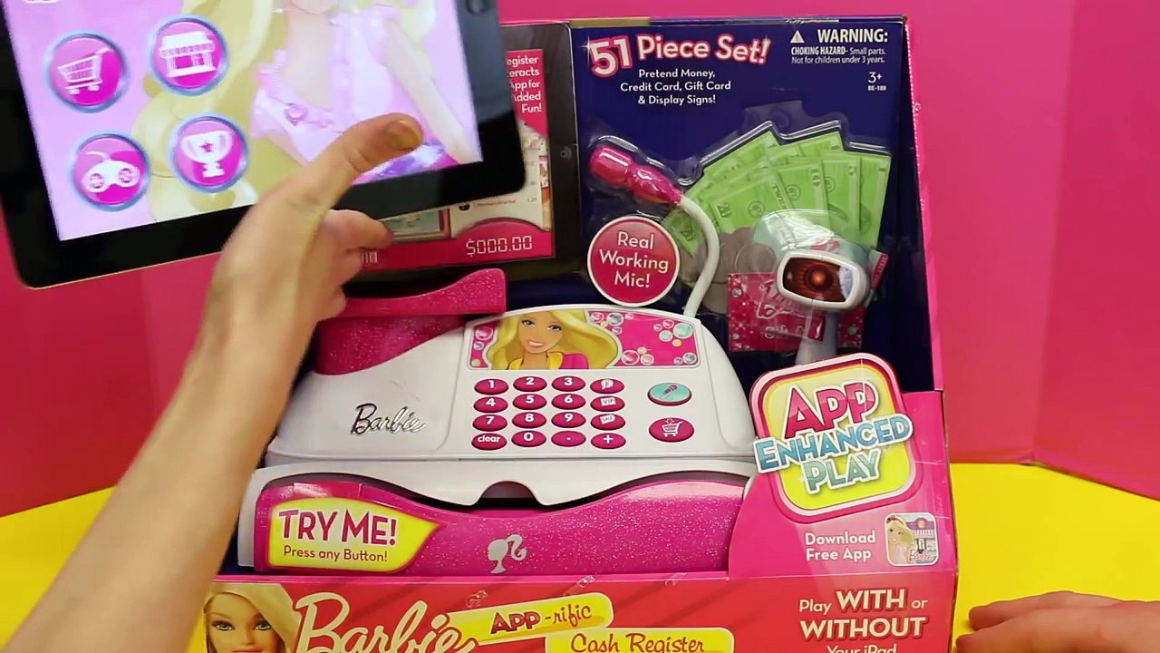 Frozen Fever Dolls Play with CASH REGISTER Toy Barbie AppTastic Cash Register new Elsa & Anna Dolls