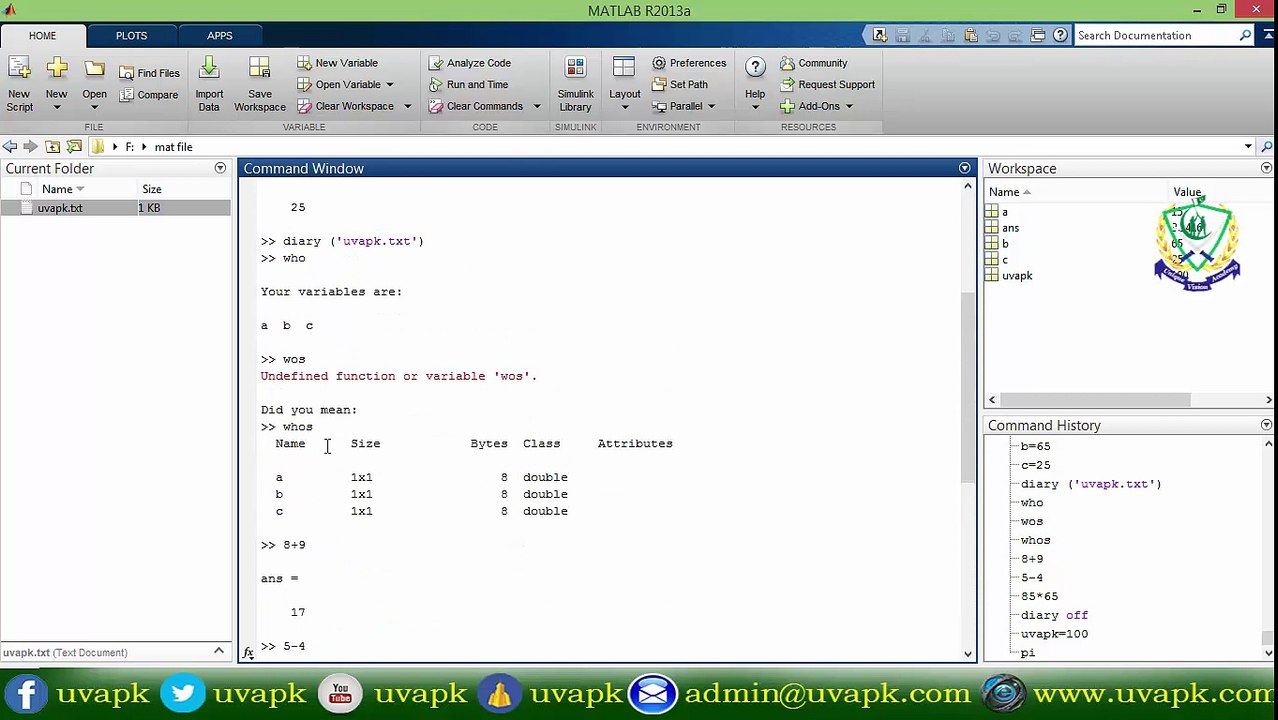 Lecture 7 how to use diary in matlab in hindi urdu