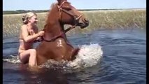Girls Fail/Win On Riding Horse