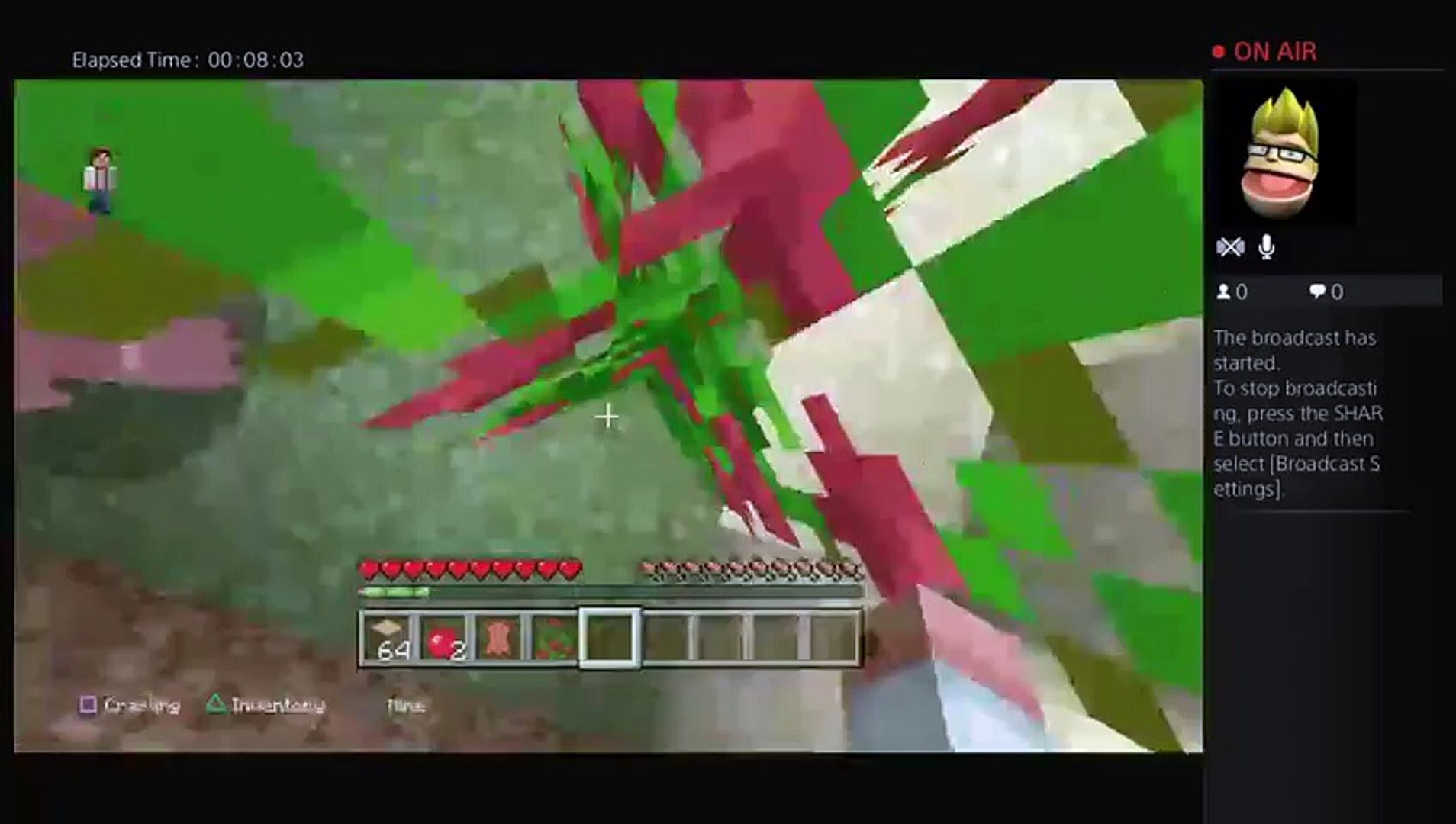 100% Minecraft survival livestreem