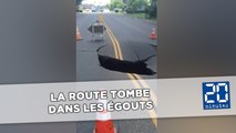 La route tombe dans les égouts