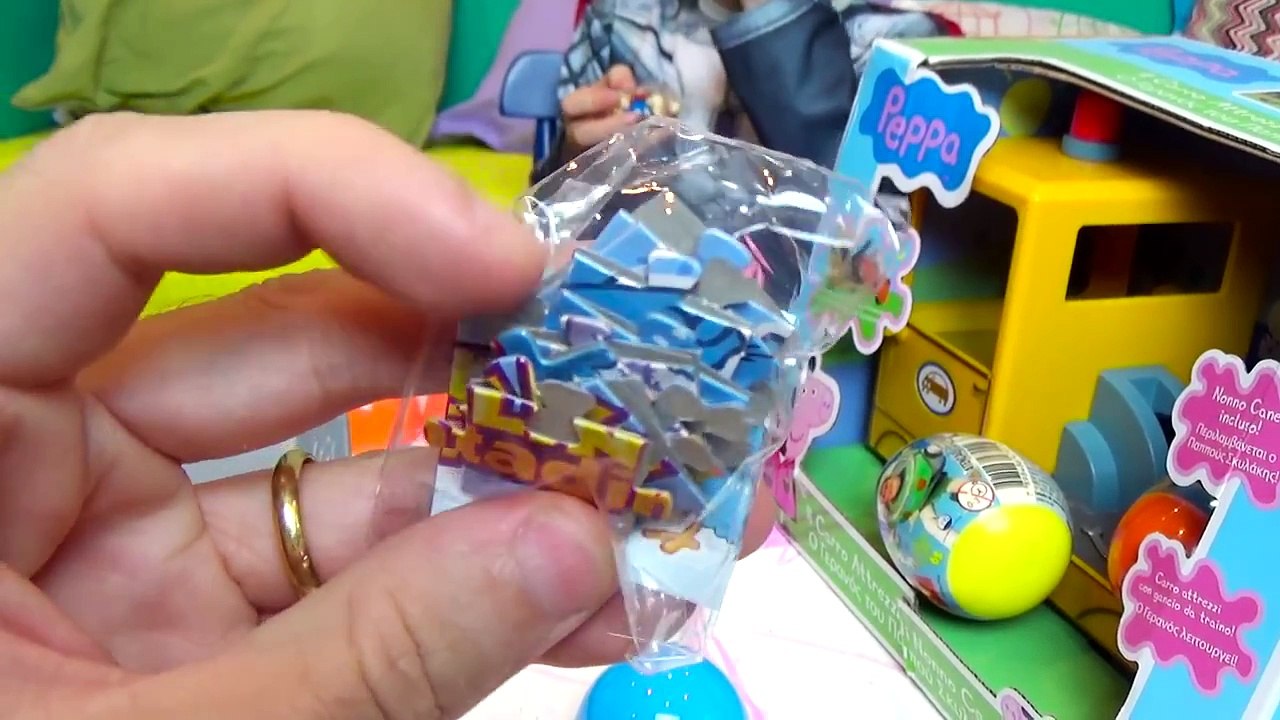 Peppa Pig Reboque Thor Ovos Surpresas Galinha Pintadinha Massinha Play Doh Surprise Eggs Disney Toys