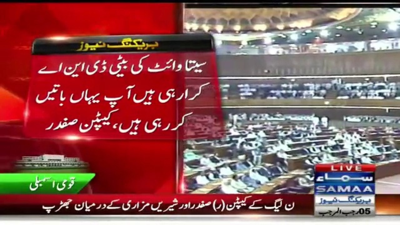 Sita White Ki Baiti Apna DNA Karwa Rahi Hai - Captain Safdar To Shireen Mazari In Parliament