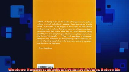 FREE DOWNLOAD  Weology How Everybody Wins When We Comes Before Me  FREE BOOOK ONLINE