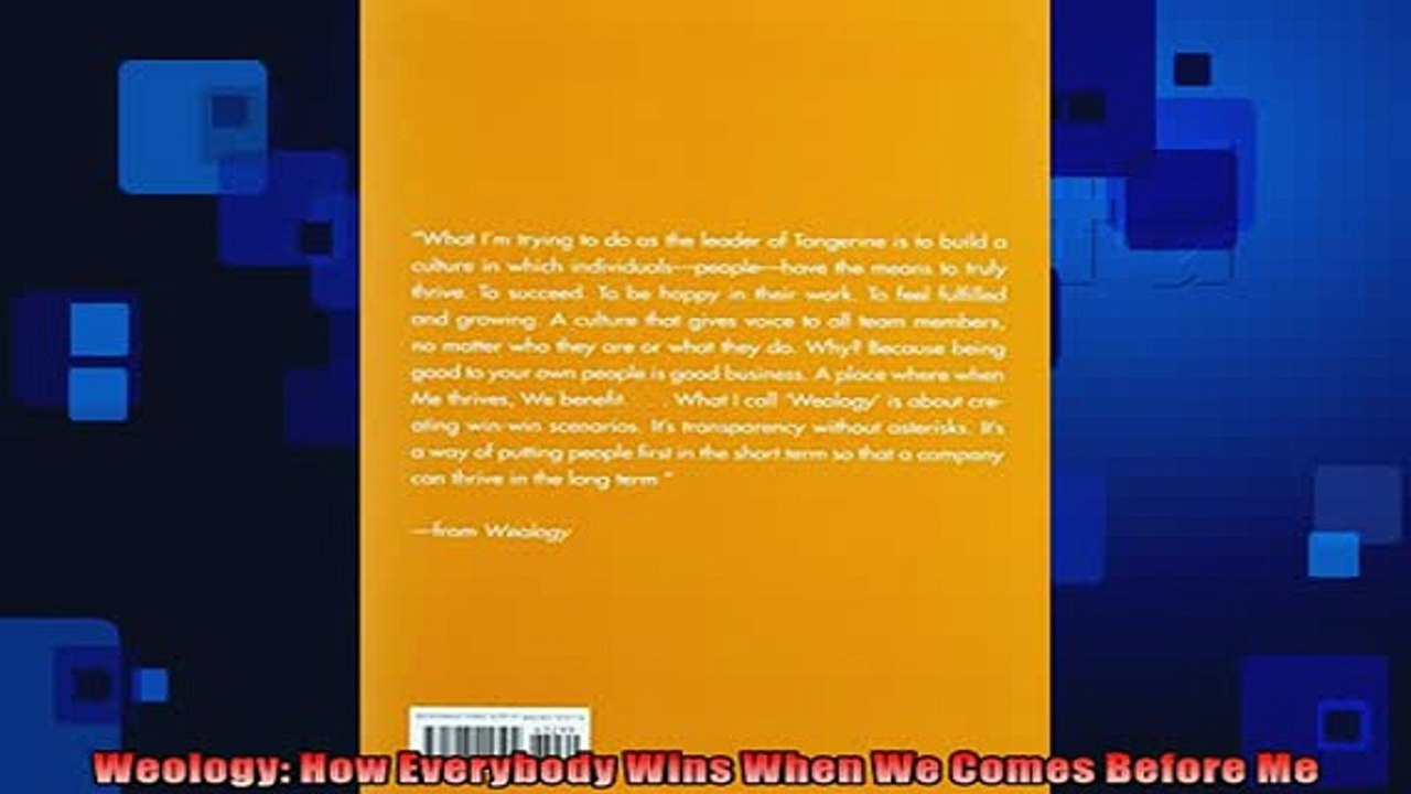 FREE DOWNLOAD  Weology How Everybody Wins When We Comes Before Me  FREE BOOOK ONLINE