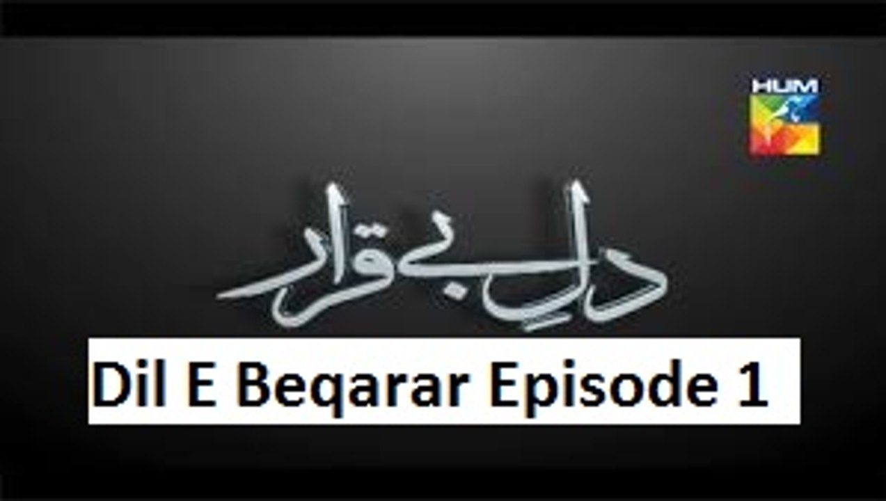 Dil E Beqarar Episode 1 on Hum Tv in 13th April 2016