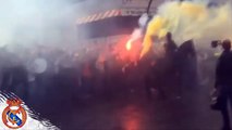 Increible recibimiento a los jugadores del Real Madrid vs Wolfsburgo Champions League 2016