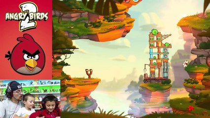 FGTEEV Lets Play ANGRY BIRDS 2! KING PIG BOSS BATTLE / RAINING DUCKS! / BING BONG LAVA RESCUE