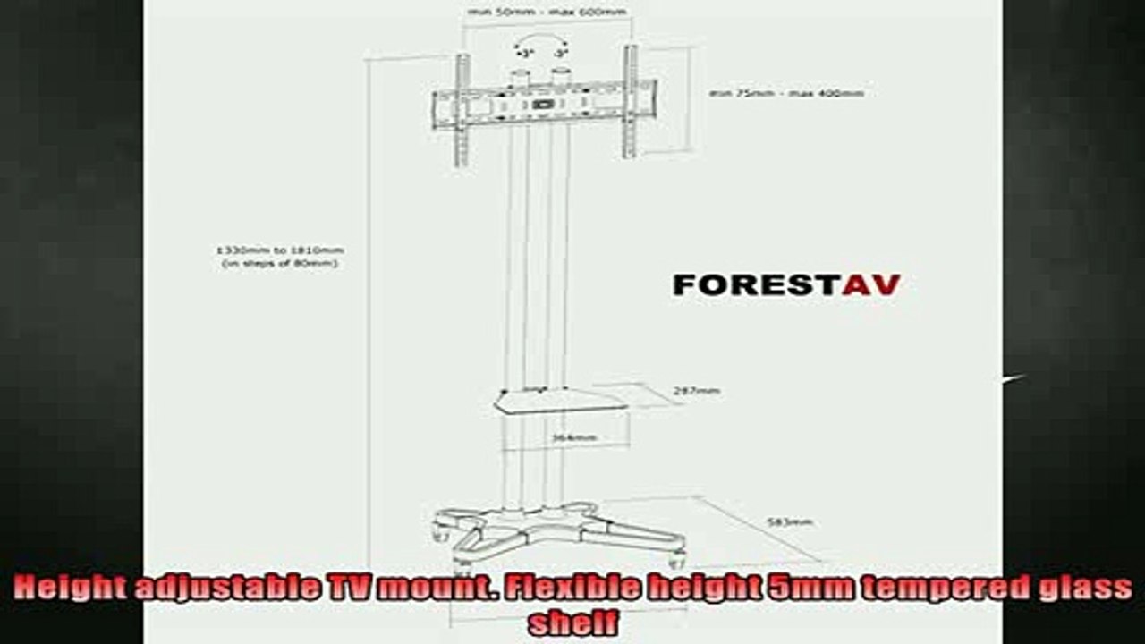 HEAVY DUTY Mobile TV Stand with Shelf  Wheels for Exhibitions Display School etc