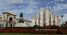 Ultra HD 4K Milan Travel Cathedral Italy Milano Duomo Italian Icon Expo 2015 UHD Video Stock Footage
